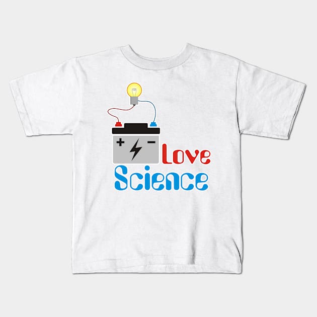 Love Science Kids T-Shirt by ronan32